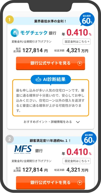 おすすめ銀行の借り換えに進もう！